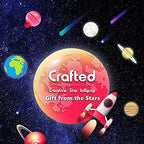 Galaxy Lollipops Planet Designs, Space Candy, 10 Count Gift Packaged, Handcrafted, Nut, Gluten & Dairy Free, Very suitable as a gift for Valentine's Day(A)