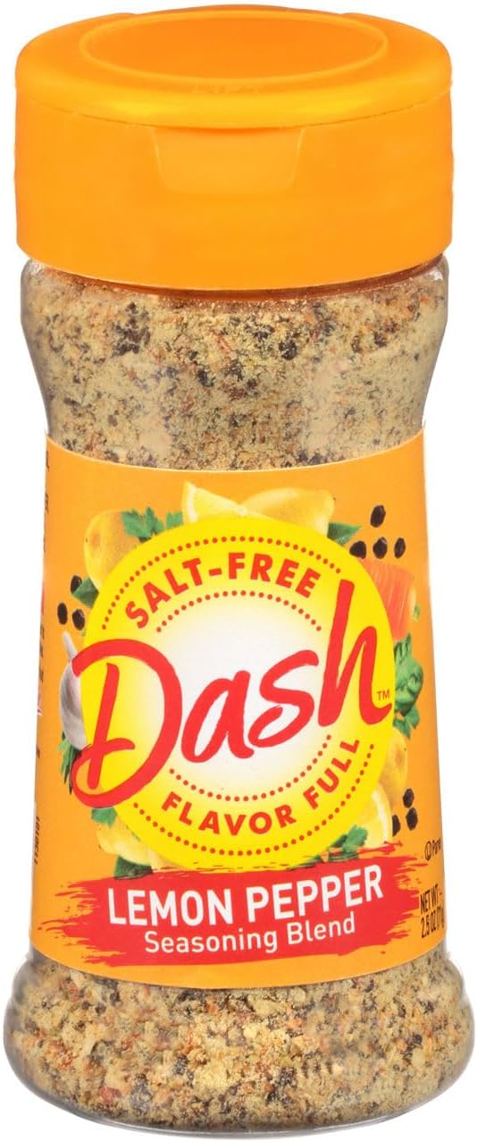 Dash Salt-Free Seasoning Blend, Lemon Pepper, 2.5 Ounce
