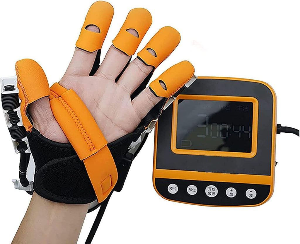 Electric Rehabilitation Robot Gloves Rehabilitation Auxiliary Training Gloves Finger Orthotics Functional Hand Splint for Long-Term Relief,Left,L