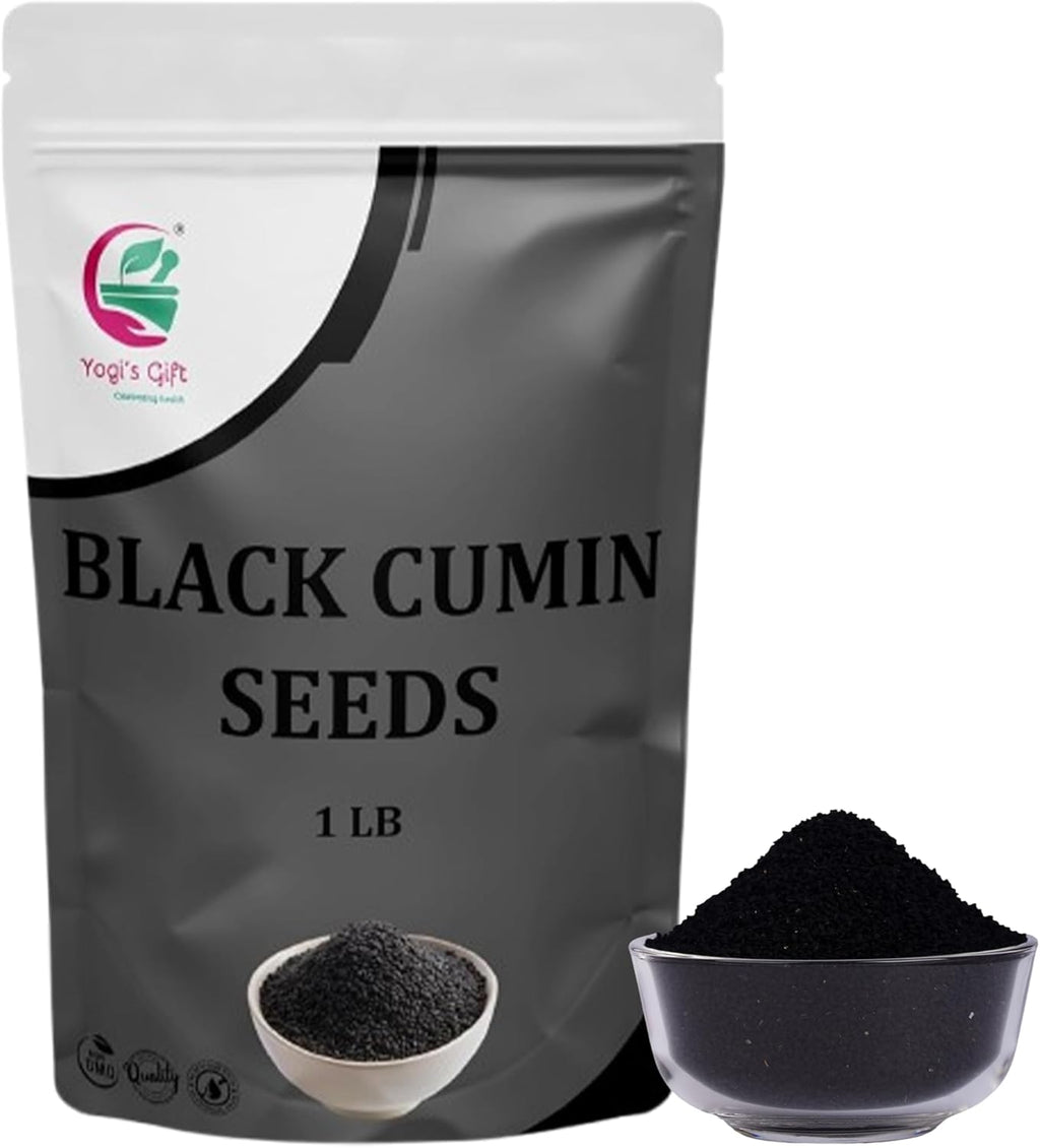 Black Cumin Seeds 1 LB, Nigella Sativa, 100% Pure & Natural, Premium Quality Kalonji Seeds, Perfect for Seasoning, Cooking, Sprouting & Herbal Uses - By Yogi’s Gift®