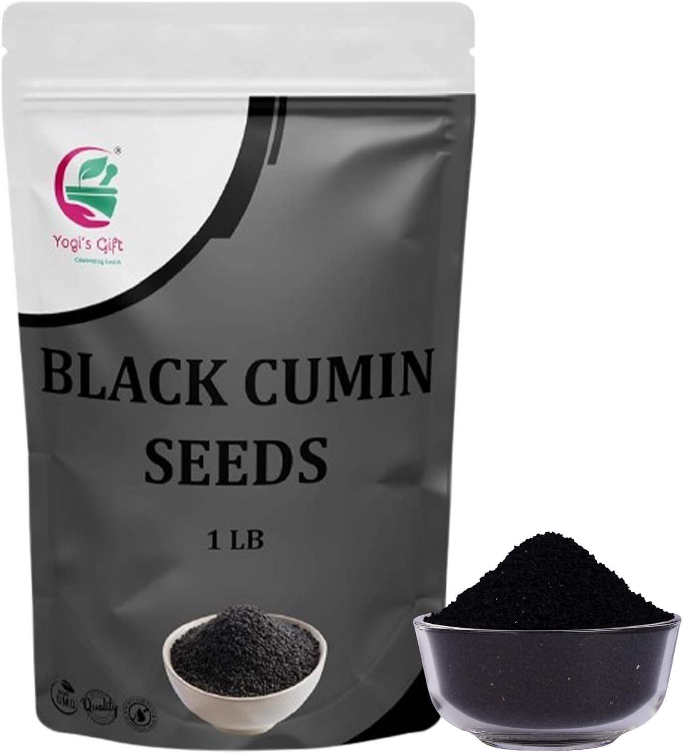Black Cumin Seeds 1 LB, Nigella Sativa, 100% Pure & Natural, Premium Quality Kalonji Seeds, Perfect for Seasoning, Cooking, Sprouting & Herbal Uses - By Yogi’s Gift®