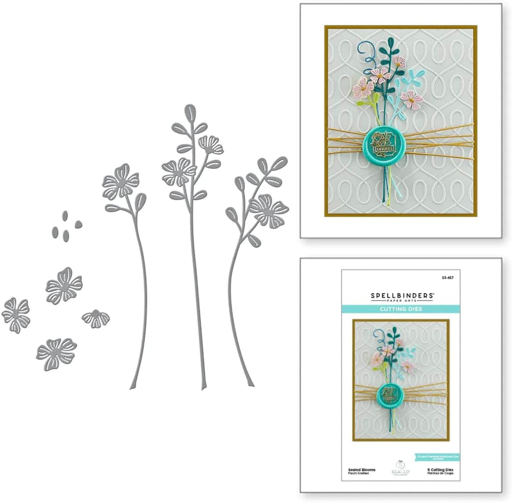 Spellbinders S3-457 Sealed Blooms Etched Dies from The Sealed by Spellbinders Collection