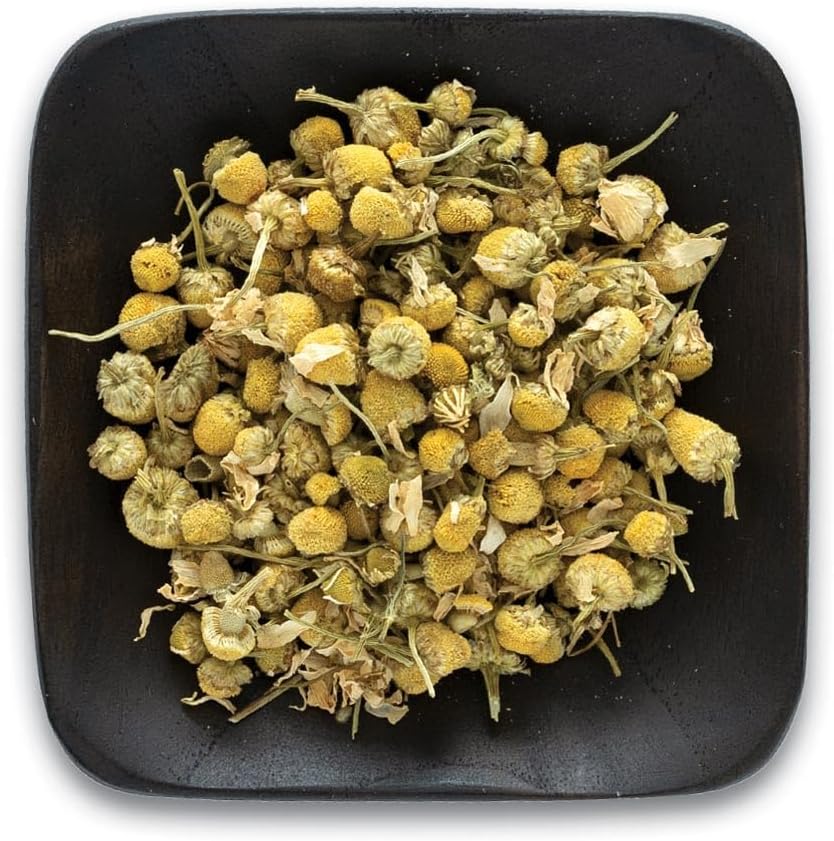 Frontier Co-op Organic German Whole Chamomile Flowers, 1-pound Bulk Bag, Makes Relaxing/Calming Tea, Kosher, Non Irradiated