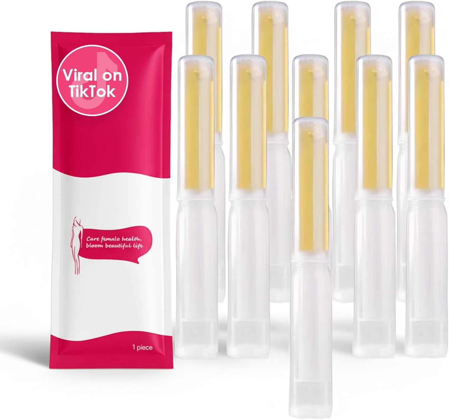 Women's Intimate Care Gel – Enhances Firm Feel & Comfort | Probiotic & Herbal Formula | pH Balanced Daily Hygiene & Odor Control | Gentle Moisturizing Feminine Wash with Applicator (10 PACK)