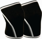 Knee Sleeve 7mm Neoprene Thick Compression Knee Brace Support for Weightlifting, Powerlifting, Squatting & Fitness Training for Women and Men Black (MEDIUM)