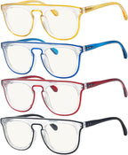 Eyekepper 4-Pack Progressive Multifocus Reading Glasses Blue Light Blocking No Line Multifocal Readers Double Color