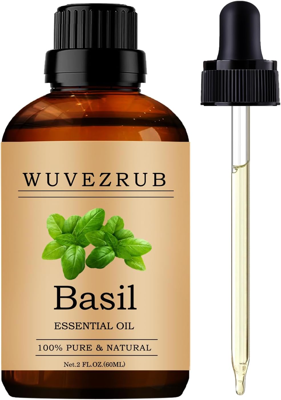 Basil Essential Oils 60ML, Pure Basil Essential Oil for Aromatherapy Diffuser - 2 Fl Oz