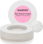 Wax Collars for Wax Pot - 50PCS Disposable Coated Paper Protective Clean Collar for 14oz Wax Warmer Melting Pot for Hair Removal Women Wax Bath Accessories Esthetician Professional Supplies