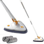 360° Rotatable Adjustable Cleaning Mop, Wall Mop Wall Cleaner with Automatic Water Squeezing Function (White)