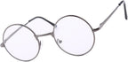 Agstum Round Vintage Reading Glasses Metal Frame Spring Hinge Readers (Strength +1.5, Gray)
