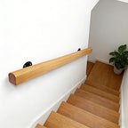 Wooden Handrails, 1-20ft Non-Slip Staircase Handrail, for Home Garden Corridor Lofts Kindergarten Guardrail Decking Railings, Wall Mounted Barrier-Free Staircase Grab Bar for Elderly (Size : 4ft)