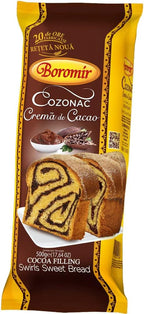Boromir - Cozonac with Cocoa Filling Swirl Sweet - Bread 450 g