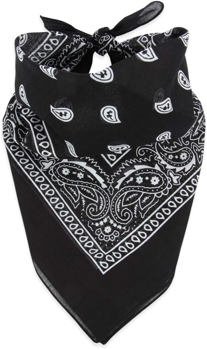 RIAH FASHION Fabric Face Cover Multi-Purpose Cotton Unisex Bandana - Mouth Shield Scarf Handkerchief, Headwear Balaclava Wrap