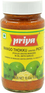 Priya Thokku (Shredded) Mango Pickle with Garlic