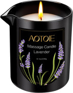 Massage Oil Candle,8.1 oz Low Temp Body Oil Candles for Massage Therapy, Moisturising Luxurious Relaxing Body Safe Soybean Wax Massage Candles for Home SPA (Lavender)