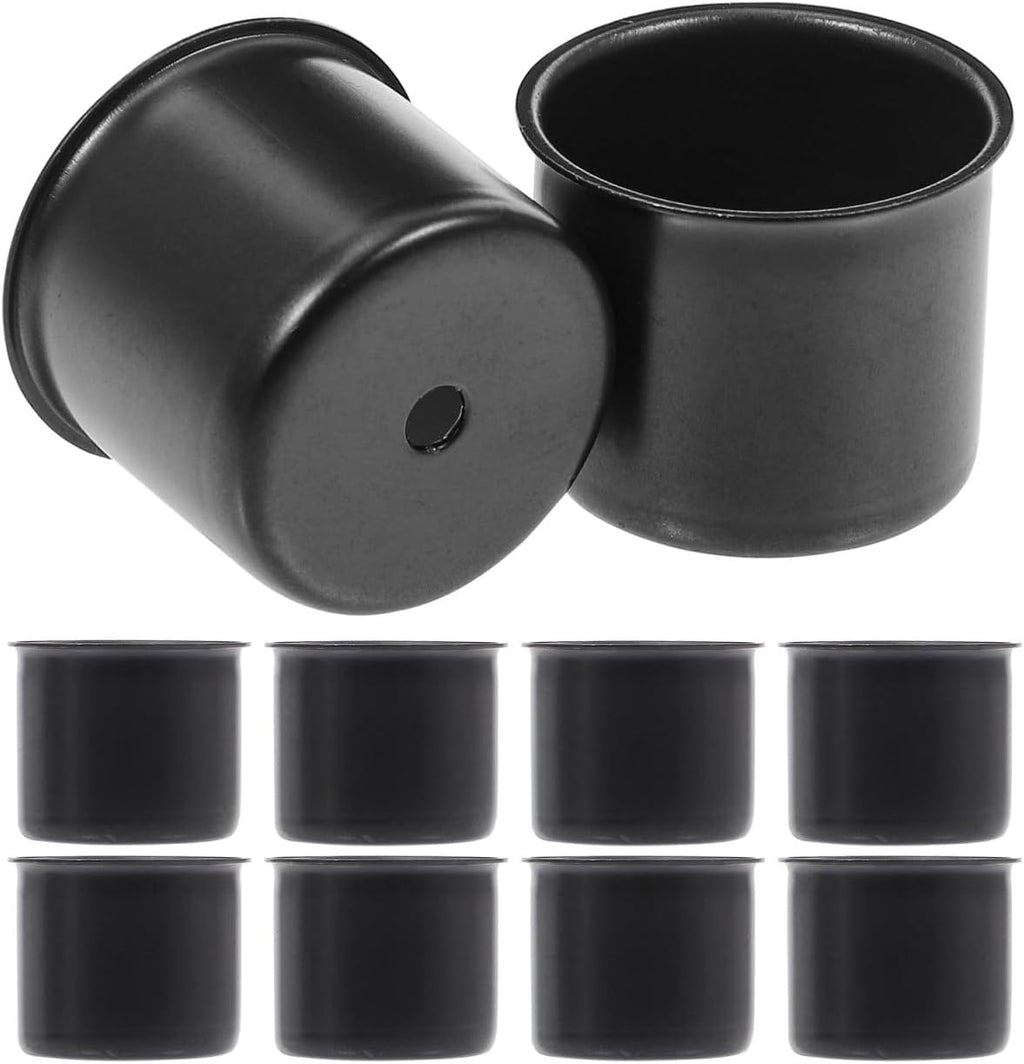 10Pcs Metal Candle Cups Drip Protectors Candle Holders for Home Decor Wedding Birthday Aromatherapy Containers 0.90X0.90X0.78In