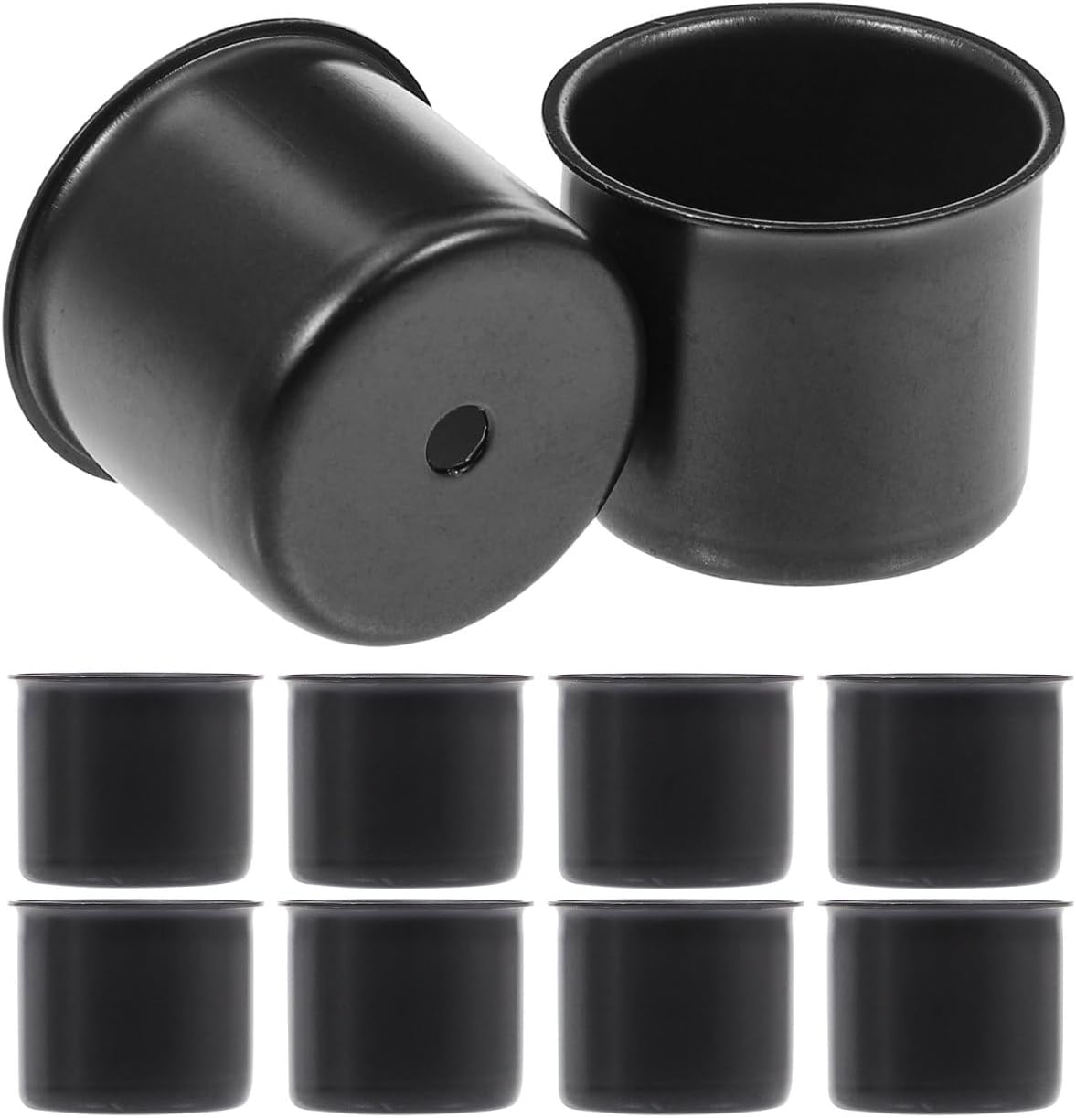 10Pcs Metal Candle Cups Drip Protectors Candle Holders for Home Decor Wedding Birthday Aromatherapy Containers 0.90X0.90X0.78In