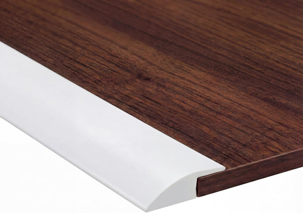 3.3ft Carpet Floor Transition Strips, Self-Adhesive Carpet to Tile Transition Edge Triings for Doors/Wood Floors, Coverage Height up to 5mm (White)