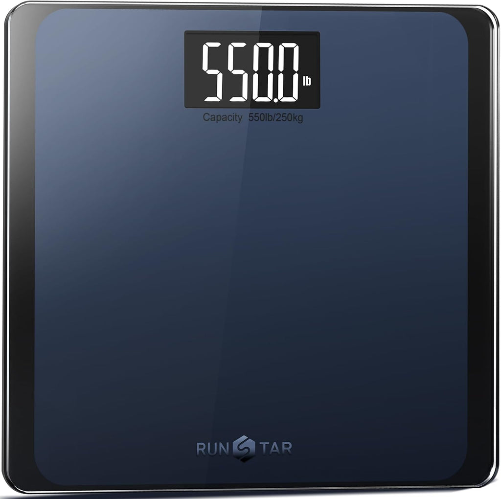 550lb Bathroom Digital Scale for Body Weight with Ultra-Wide Platform and Large LCD Display, Accurate High Precision Scale with Extra-High Capacity