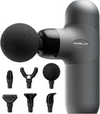 Morelax Mini Massage Gun, Percussion Muscle Massager for Back Pain Relief, Compact Sports Travel Massage Gun with 6 Massage Heads 4 Speeds, Gift for Her, Home, Athletes