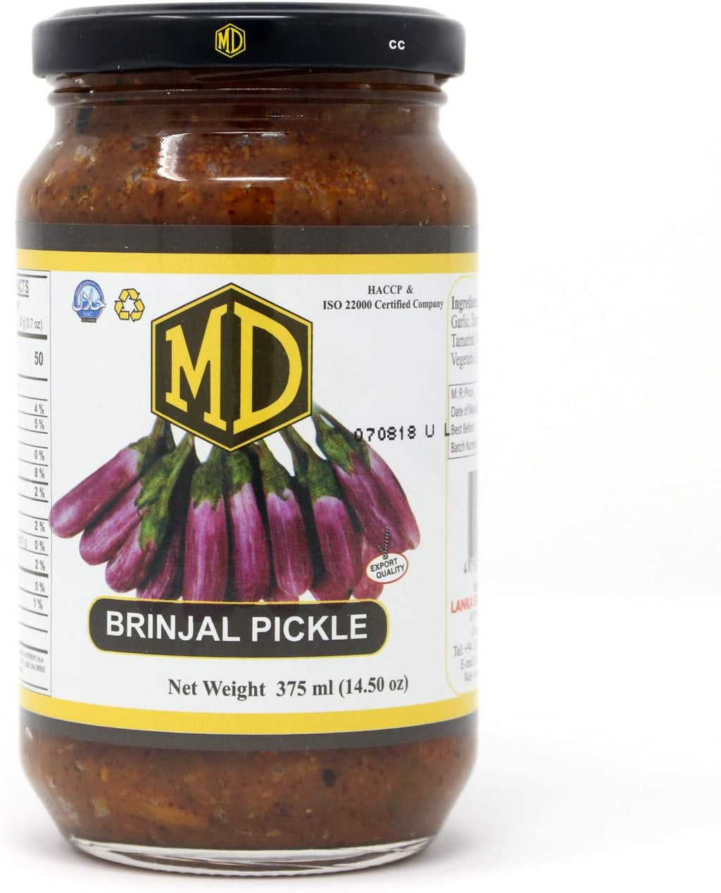 MD Brinjal Pickle 375g