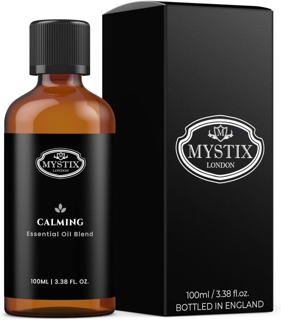 Mystix London | Calming Pure & Natural Essential Oil Blend 100ml - for Diffusers, Aromatherapy & Massage Blends | Perfect as a Gift | Vegan, GMO Free