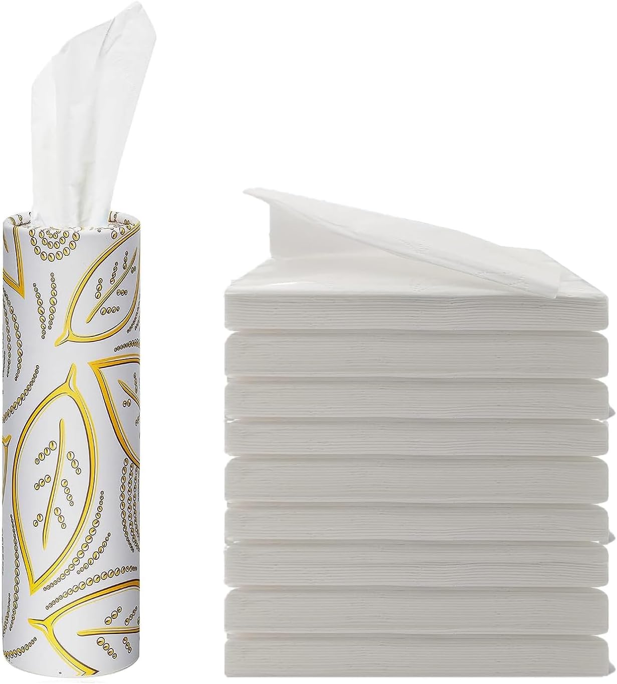 Car Tissue Refill Kit, Tissue Refill for Car Visor Tissue Holder, Round Paper Towel Holder with 9 Packs Paper