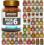 Beanies Flavoured Instant Coffee PICK ANY 6 Jars (50g) from 50+ Flavours Inc. Turkish Delight, Chocolate Orange, Chai Latte, Cookie Dough, Hazelnut, Caramel, Vanilla and More