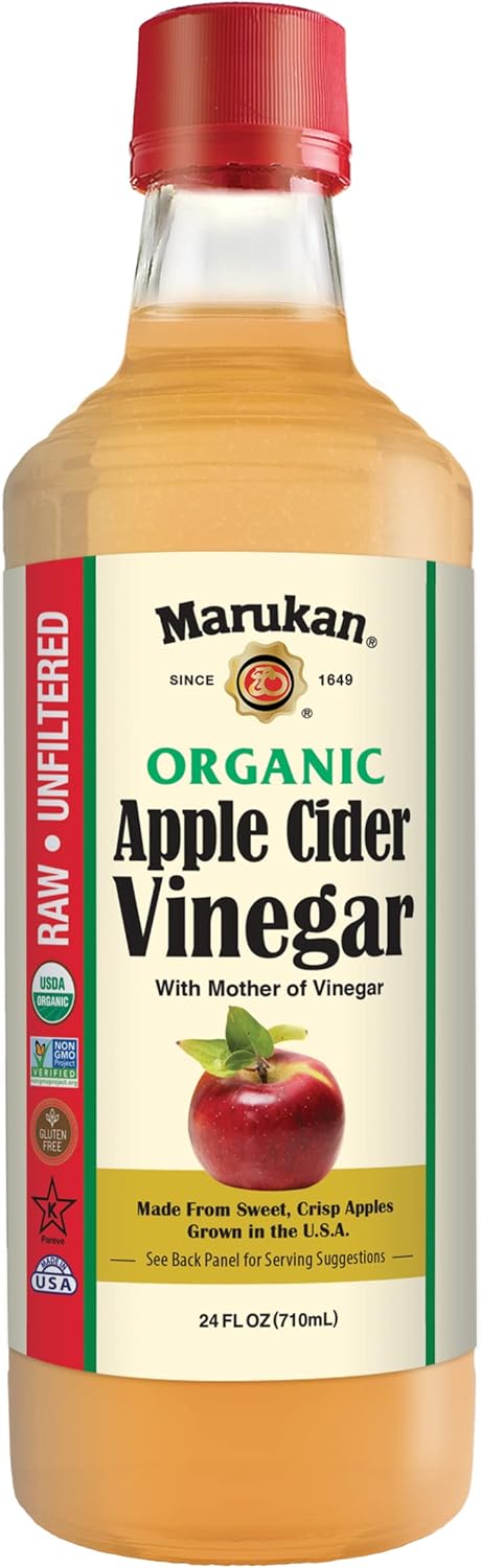 Marukan Organic Apple Cider Vinegar, 24 Ounce Glass Bottle (Pack of 1)