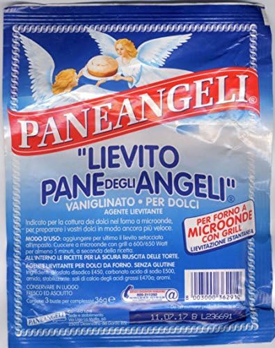Paneangeli Lievito Vanigliato Per Dolci - Yeast for Microwave with Grill - 3 count