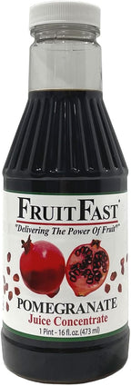 Pomegranate Juice Concentrate by FruitFast - Unsweetened, 65 Brix Pure Concentrate - 100% Pomegranate Extract - No Additives or Fillers! (16 FL OZ)