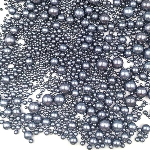 Edible Pearl Sugar Sprinkles Black Candy Mixing Size Baking Edible Cake Decorations Cupcake Toppers Cookie Decorating Celebrations Wedding Valentines Easter Halloween Christmas Supplies 120g/ 4.23oz