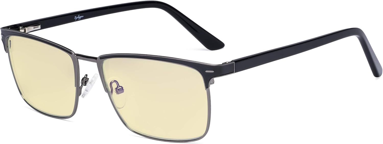 Eyekepper Blue Light Blocking Glasses Women Men with Yellow Filter Lens - Anti Blue Ray Computer Eyeglasses - Black