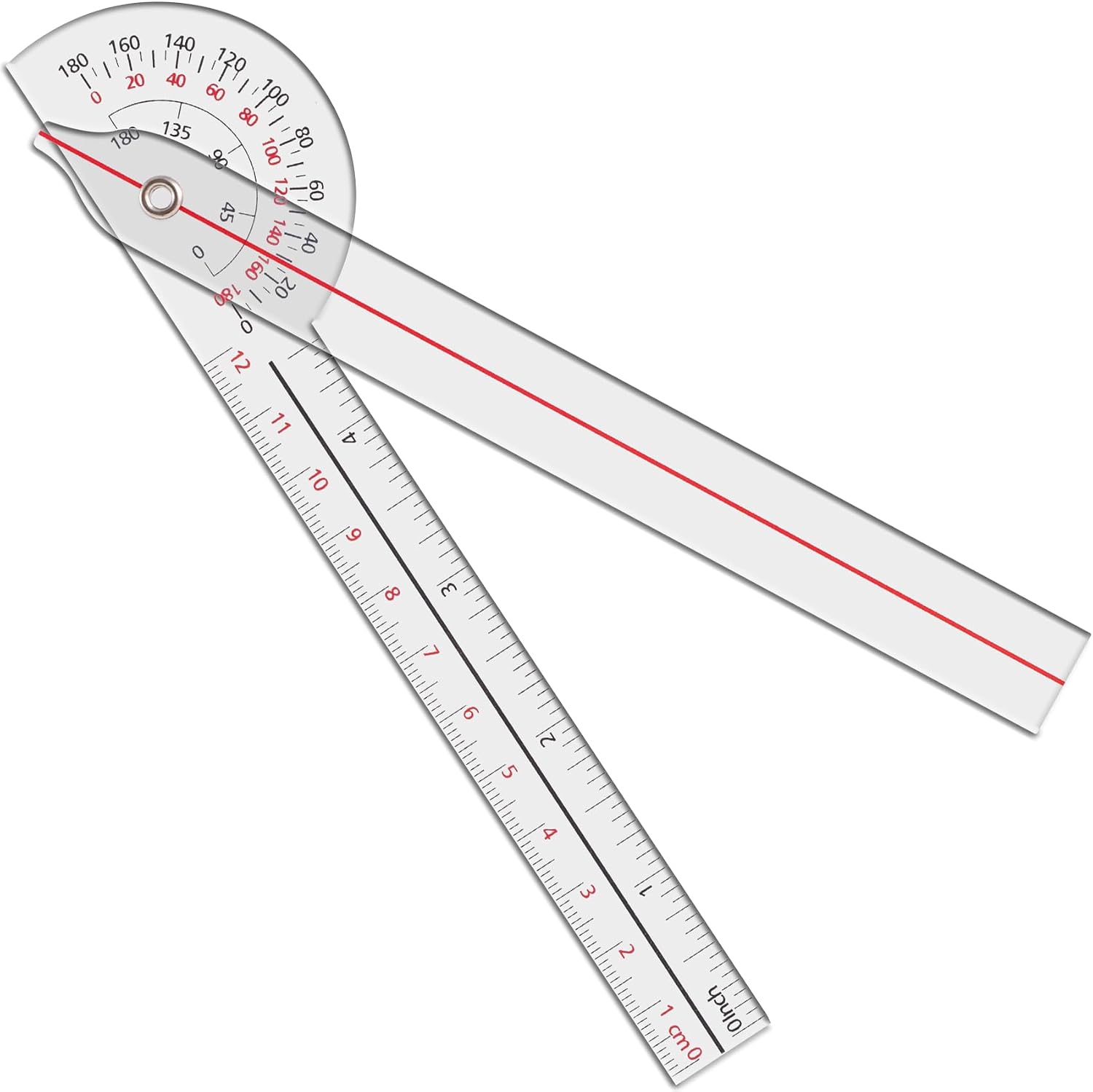 OIIKI 1 PCS Goniometer 6 inch, 180 Degree (Plastic)