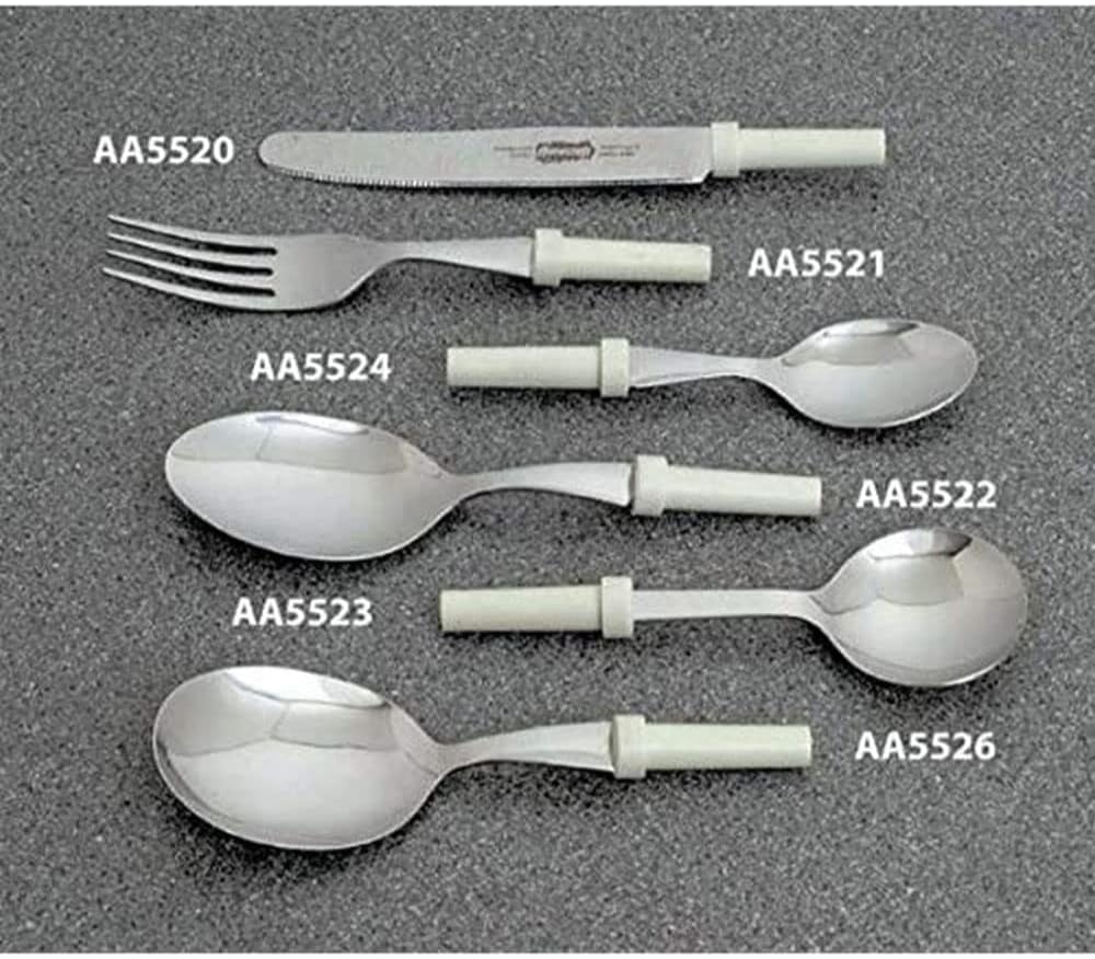 Homecraft Kings Standard Knife, Cutlery Utensils with Plastic Spigots, Blade can be Angled, Fits on Chosen Handle, Interchangeable Silverware, Eating Utensil for Elderly, Disabled, and Handicapped