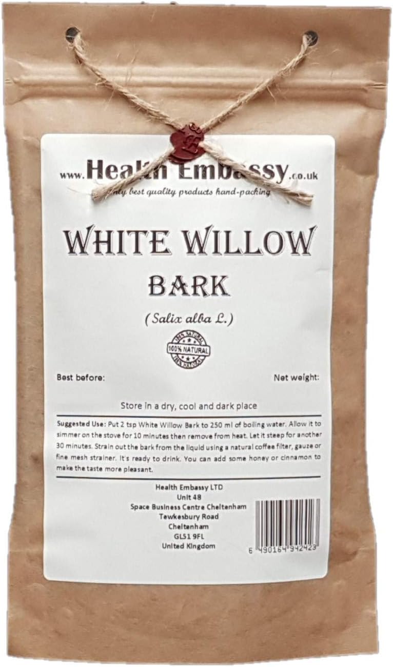 Health Embassy White Willow Bark | Salix Alba L | Herbal Tea (100g)