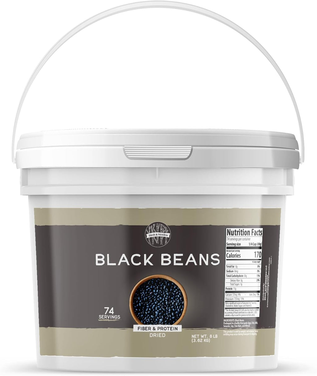 Birch & Meadow 1 Gallon of Black Beans, Non-GMO, Protein & Fiber (128 Ounce)