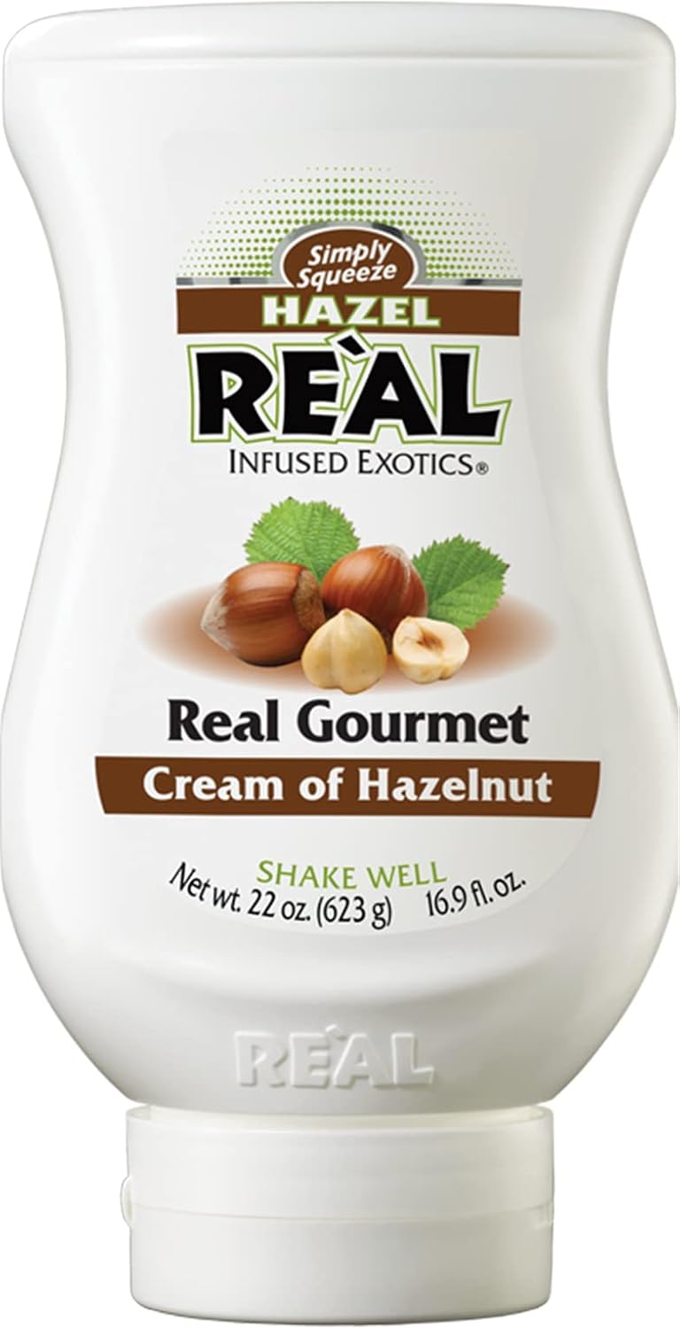 Hazel Reàl Infused Exotics, Cream of Hazelnut, 16.9 FL OZ Squeezable Bottle