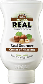 Hazel Reàl Infused Exotics, Cream of Hazelnut, 16.9 FL OZ Squeezable Bottle