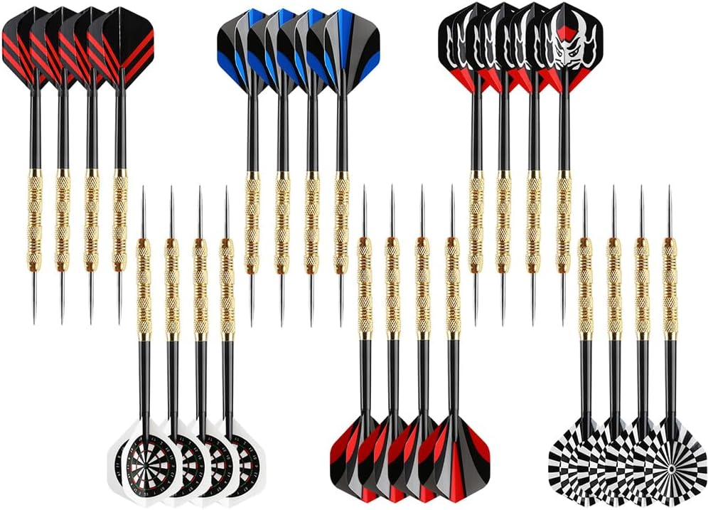 Accmor Metal Tip Darts, Steel Tip Darts, 18 Grams Professional Metal Darts, Darts Metal Tip Set, Metal Darts for Dartboard