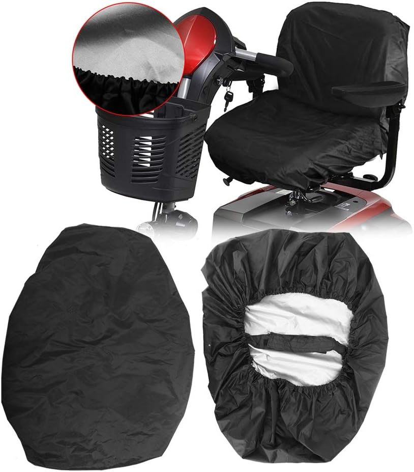 Electric Wheelchair Seat Cover,Elderly Disable Wheelchair Seat Protector Accessories,Professional Waterproof Mobility Scooter Seat Cover(Black)