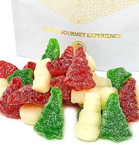 SweetGourmet Christmas Trees & Snowmen With Snow Sanded Gummy Candy Mix, 1.5 Pounds