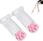 Cat Paw Costume - Cute Paw Toe Beans Gloves Socks with Ear Tail Choker Cosplay Set for Women Girls