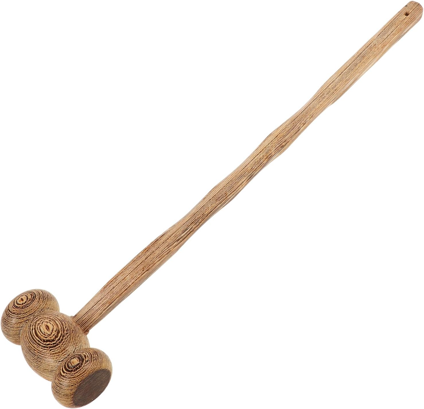 TIDTALEO Wooden Back Massager Hammer, Manual Percussion Massage Tool with Solid Wood Handle, Portable Knock Hammer for Trigger Point Relief and Muscle Relaxation at Home