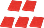 uxcell 5pcs Scouring Pad Non-Scratch Scouring Sponge Scrub Pads 6"x4" For Scouring Kitchen, Dishwashing, Red