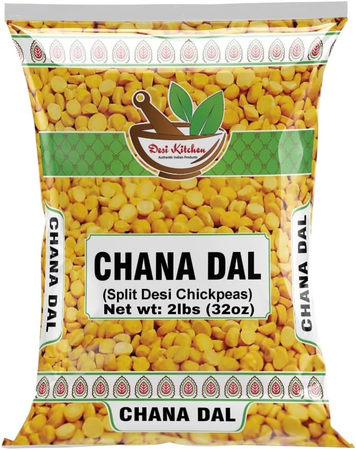 Desi Kitchen Chana Dal 2LB (32oz) (Split Desi Chickpeas Without Skin) By Rani Foods Inc