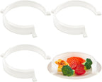 Landical 3 Pcs Clip On Plate Guard for Eating Spill Proof Food Guard for Plates Self Feeding Dining Assistive for Elderly Disabled Handicapped Adults Scooping Food, Fits Most 9" to 12" Plates