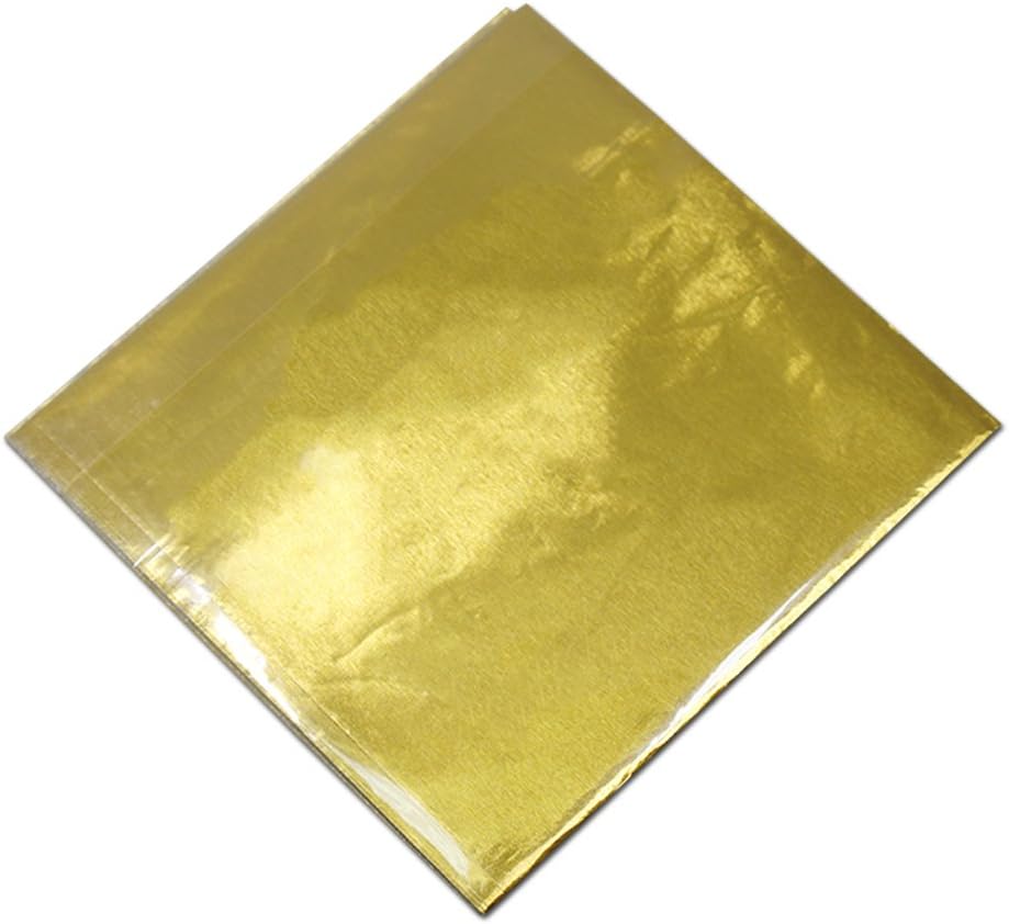 200 Pack 3.15x3.15 inch Golden Chocolate Wrappers Aluminium Foil Square Sweets Lolly Paper Wrapping for DIY Food Candy Packaging Decoration Party Favor Wedding Birthday Accessories