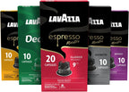 Lavazza Espresso Variety Pack of Aluminum Capsules Compatible with Nespresso* Original Machines, Contains Light, Medium, and Dark Espresso Roast (60 Capsules)