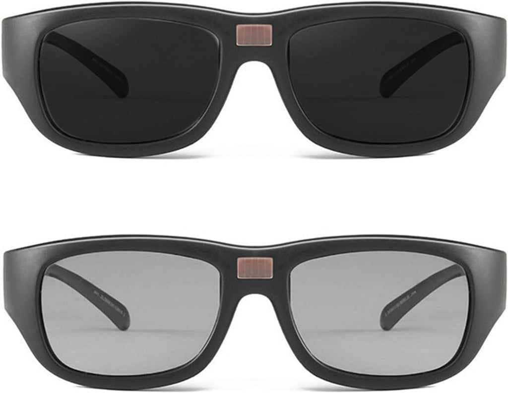 0.1 Seconds Smart Photochromic Polarized Men's Sunglasses for Driving Riding Wraparound Fishing Sun Glasses